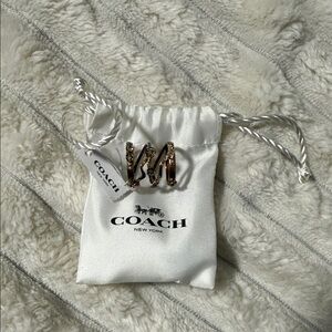 Coach Gold and Multicolored Spiral Ring